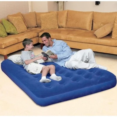 Bestway Flocked Bed/Double/75"*54"*8.5" - Blue